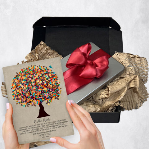 graduation Gift Delivery for daughter Colorful Tree  Plaque TOY-1309