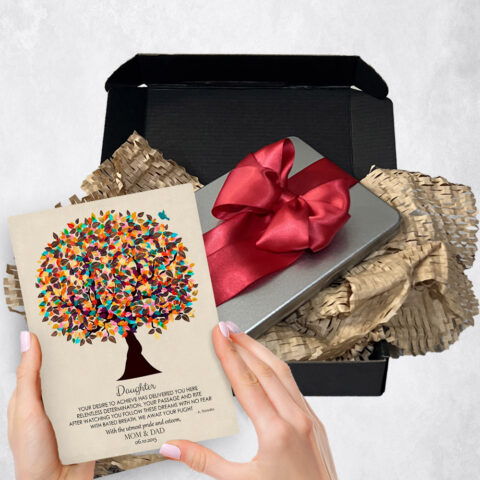 graduation Gift Delivery for daughter Colorful Tree  Plaque TOY-1310