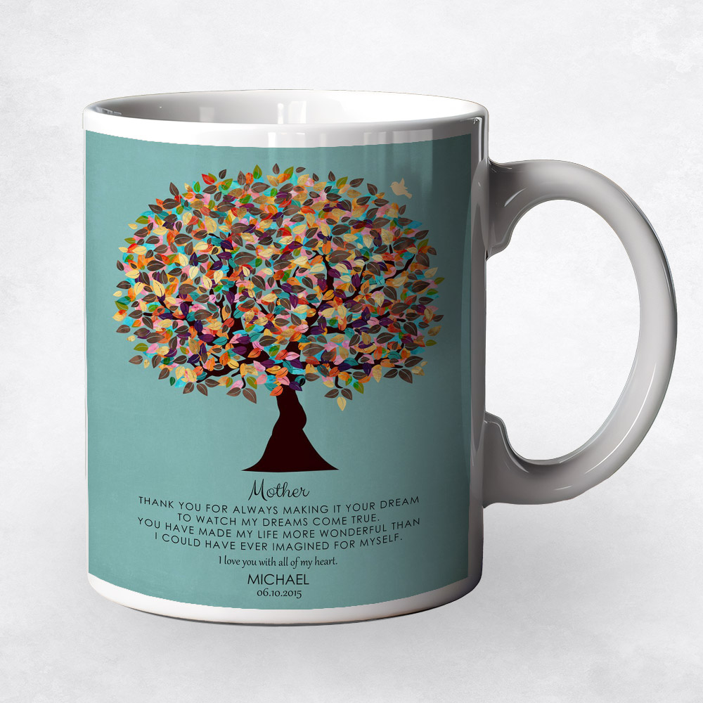 Closeup image of Colorful Late Spring Tree  Mother's Day Coffee Mug M-1312