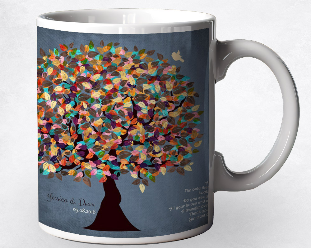 Closeup image of Colorful Late Spring Tree  wedding Coffee Mug M-1313