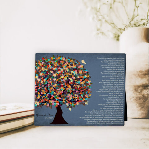 Late Spring Tree wedding  Desktop Plaque Gift for parents D-1313