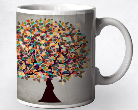 Colorful Late Spring Tree wedding Coffee Mug M-1314