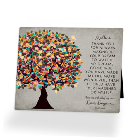 Late Spring Tree wedding  Desktop Plaque Gift for mother D-1314