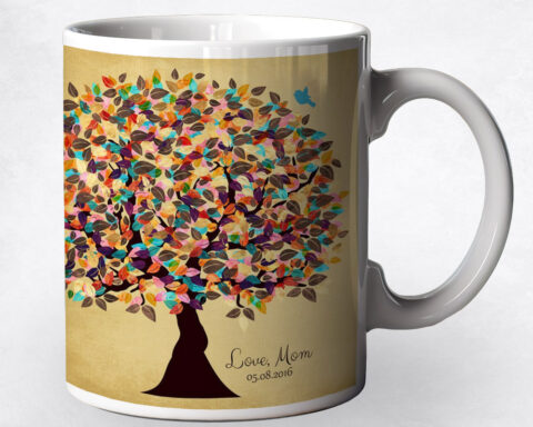 Colorful Late Spring Tree Graduation Coffee Mug M-1316