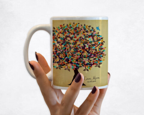 Colorful Late Spring Tree Graduation Coffee Mug M-1316