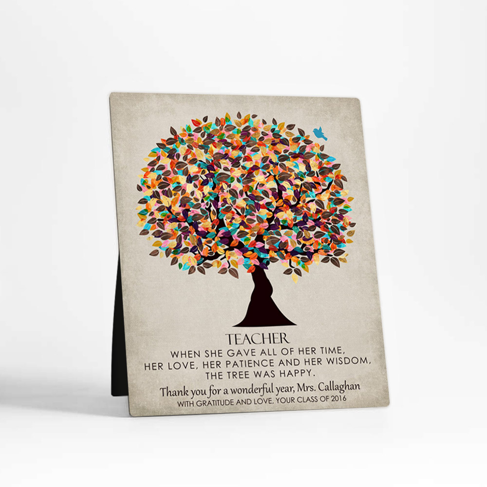 Single image of Late Spring Tree teacher appreciation  Desktop Plaque