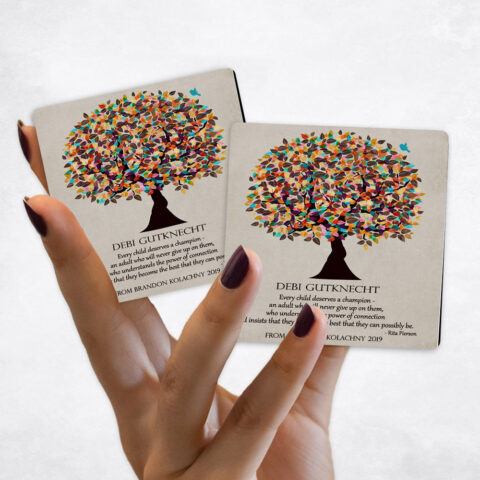 teacher appreciation Colorful Late Spring Tree Distressed Magnet Set MAG-1321