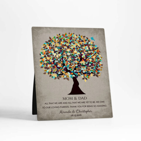 Autumn Tree family appreciation  Desktop Plaque Gift for parents D-1323