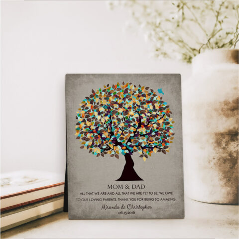 Autumn Tree family appreciation  Desktop Plaque Gift for parents D-1323