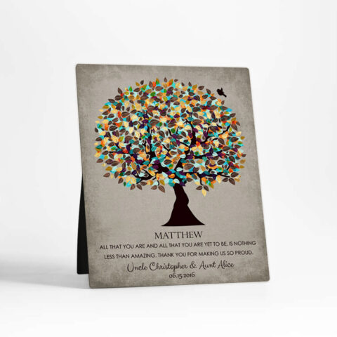 Autumn Tree graduation  Desktop Plaque Gift for nephew D-1324