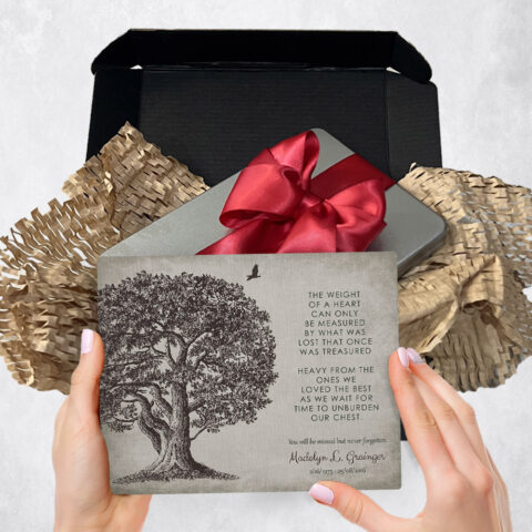 Condolence Gift Gift Delivery for bereaved family Oak Tree  Plaque TOY-1328