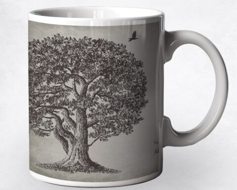 Large Black Oak Tree Condolence Gift Coffee Mug M-1328