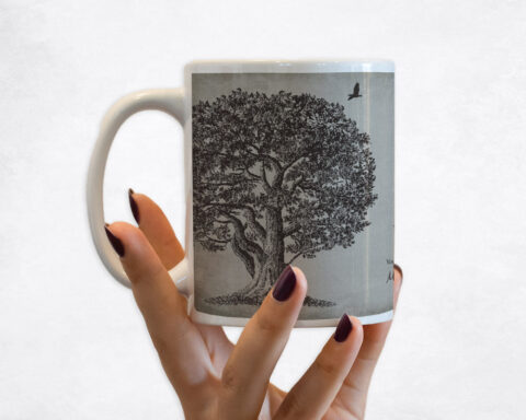 Large Black Oak Tree Condolence Gift Coffee Mug M-1328