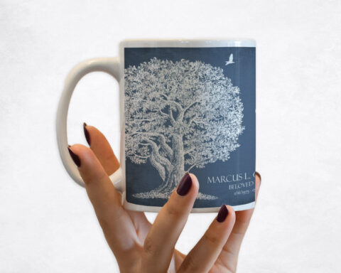 Large White Oak Tree Condolence Gift Coffee Mug M-1329