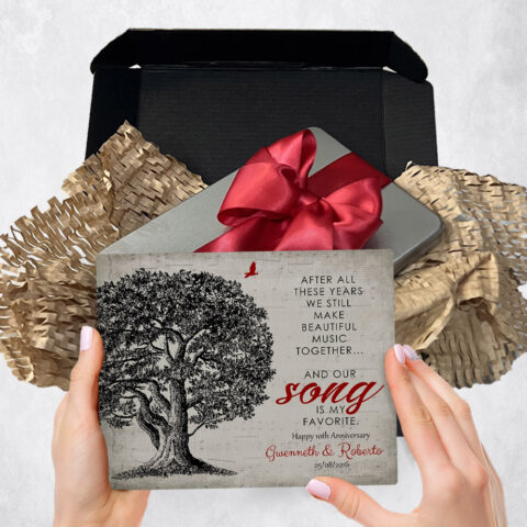 10th anniversary Gift Delivery for couple, husband or wife Sheet Music  Plaque TOY-1330