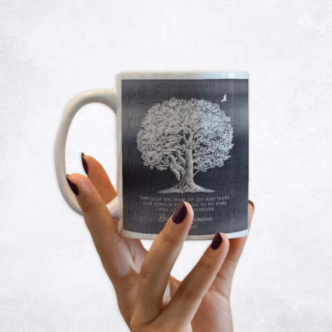 Large White Oak Tree Tin 10th anniversary Coffee Mug M-1337