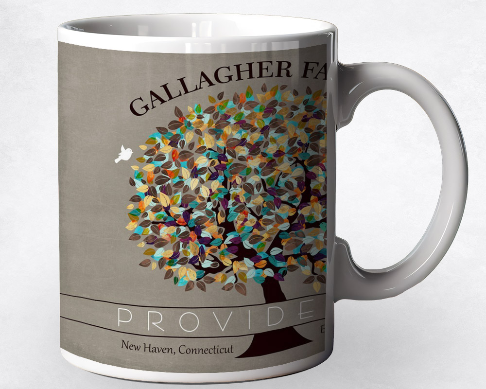 Closeup image of Colorful Autumn Tree  anniversary Coffee Mug M-1342