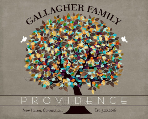 Personalized Gift For Family Anniversary Established Providence Gift For Couple 1342