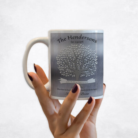 40th Anniversary Tree Tin 40th anniversary Coffee Mug M-1347