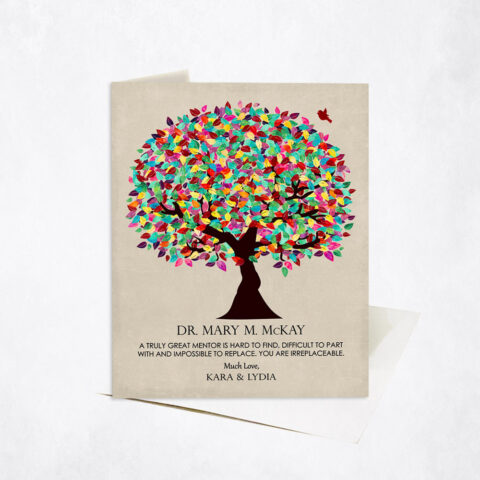 Early Spring Doctor Mentor Gratitude Tree Quote Leadership Appreciation Stationery Card-1352