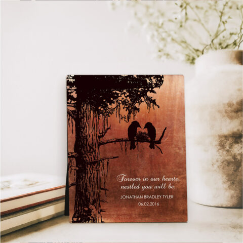 Sequoia Tree Loss of Baby Copper Desktop Plaque Gift for bereaved parents D-1354