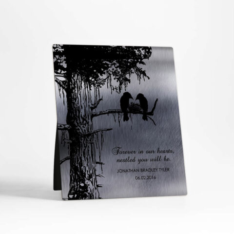 Sequoia Tree Loss of Baby Tin Desktop Plaque Gift for bereaved parents D-1355