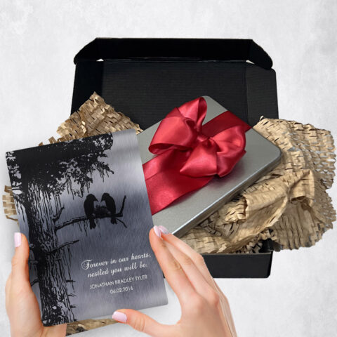 Loss of Baby Gift Delivery for bereaved parents Sequoia Tree Tin  Plaque TOY-1356