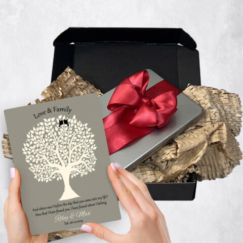 anniversary Gift Delivery for couple, husband or wife Silhouette Tree  Plaque TOY-1361