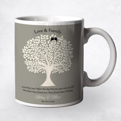 White Silhouette Tree anniversary Coffee Mug M-1361