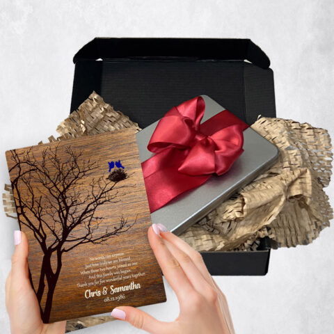 5th anniversary Gift Delivery for couple, husband or wife Branchy Tree Wood  Plaque TOY-1368