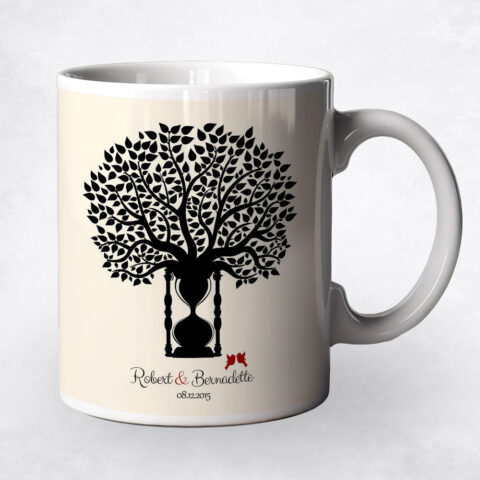 Black Hourglass Tree 1st anniversary Coffee Mug M-1388