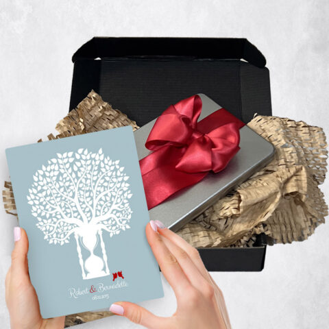 1st anniversary Gift Delivery for couple, husband or wife Hourglass Tree  Plaque TOY-1389