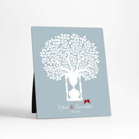 Hourglass Tree 1st anniversary  Desktop Plaque Gift for couple D-1389