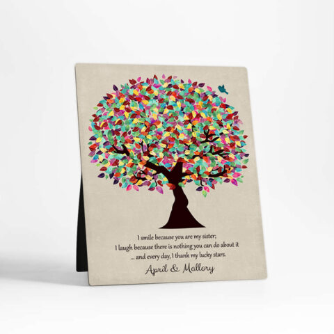 Summer Tree wedding  Desktop Plaque Gift for sister D-1390