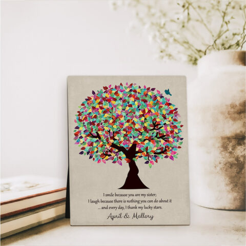 Summer Tree wedding  Desktop Plaque Gift for sister D-1390