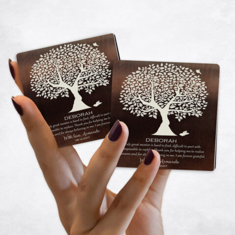 Leadership Appreciation Silhouette Olive Tree Farewell to Doctor on Bronze Magnet Set MAG-1392