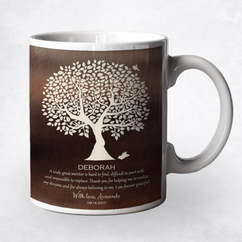 Silhouette Olive Tree Farewell to Doctor Bronze Leadership Appreciation Coffee Mug M-1392