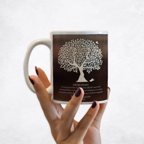 Silhouette Olive Tree Farewell to Doctor Bronze Leadership Appreciation Coffee Mug M-1392