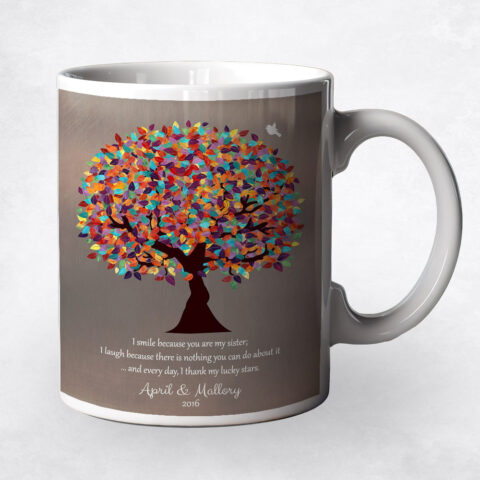 Colorful Sibling Tree for Sisters Bronze family appreciation Coffee Mug M-1395