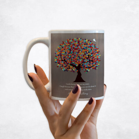 Colorful Sibling Tree for Sisters Bronze family appreciation Coffee Mug M-1395