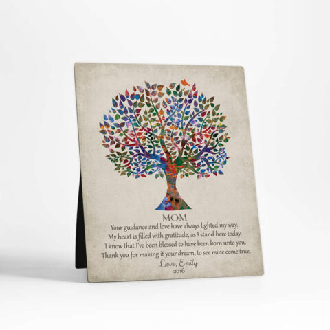 Watercolor Tree Mother’s Day  Desktop Plaque Gift for mom D-1396