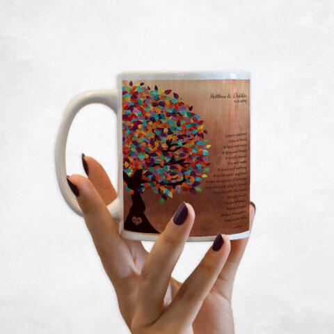 Colorful Spring Tree Copper 7th anniversary Coffee Mug M-1403