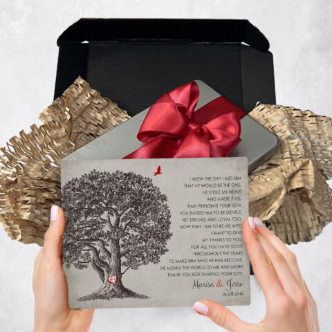 wedding Gift Delivery for mother of the groom Large Oak Tree  Plaque TOY-1405