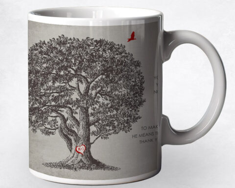 Large Black Oak Tree wedding Coffee Mug M-1405