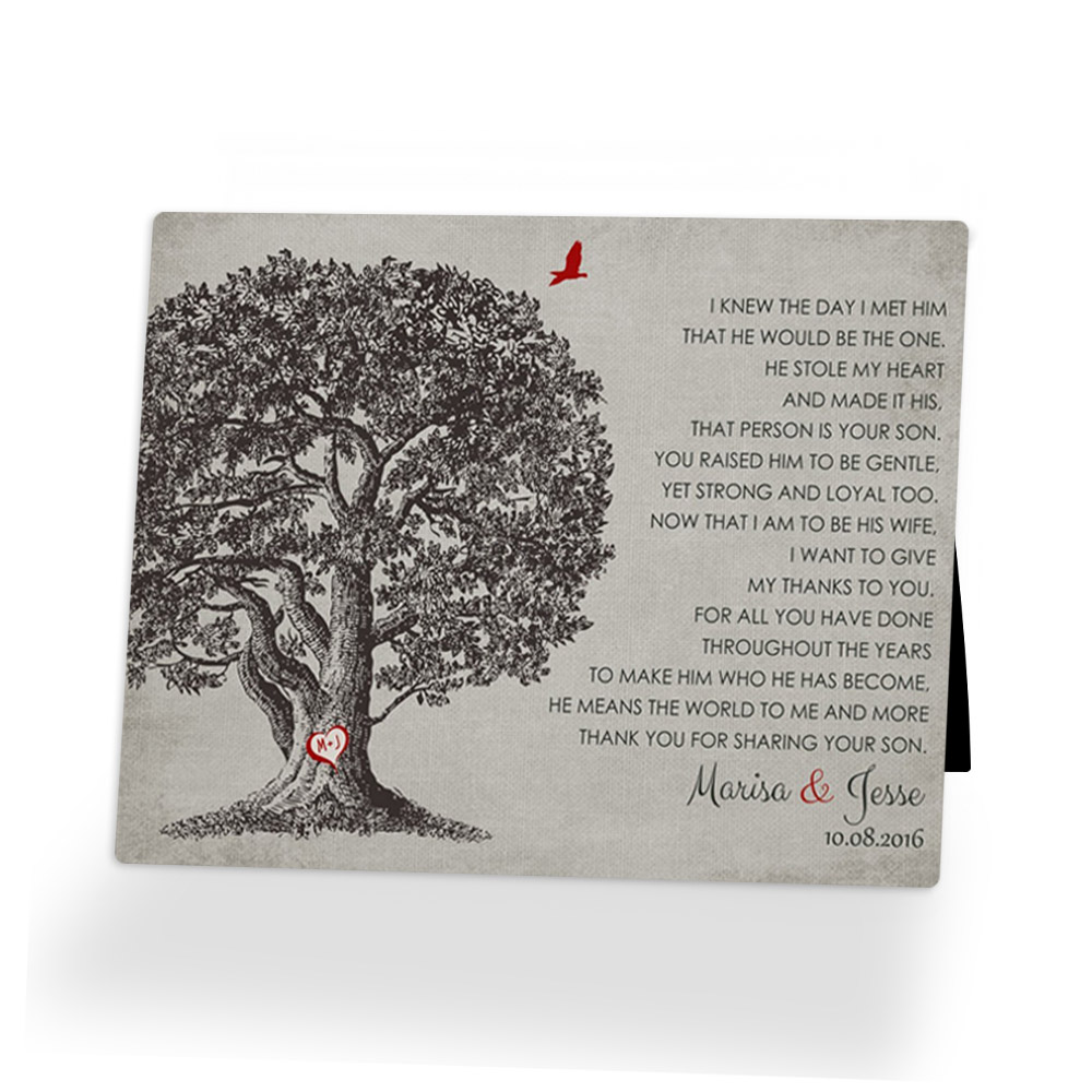 Single image of Large Oak Tree wedding  Desktop Plaque