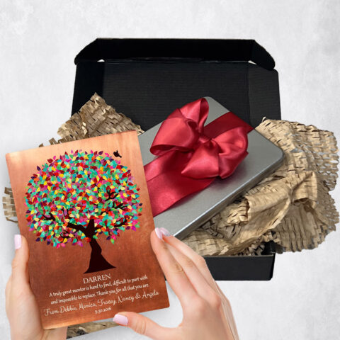 Leadership Appreciation Gift Delivery for mentor Spring Tree Copper  Plaque TOY-1408