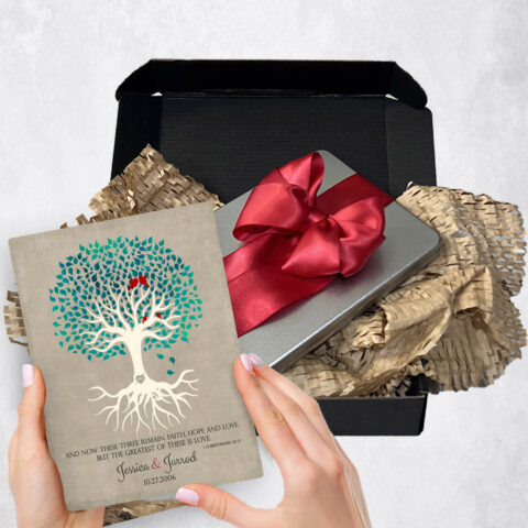 anniversary Gift Delivery for couple, husband or wife Turquoise Rooted Tree  Plaque TOY-1413