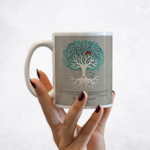 Green Canopy Tree with Roots anniversary Coffee Mug M-1413