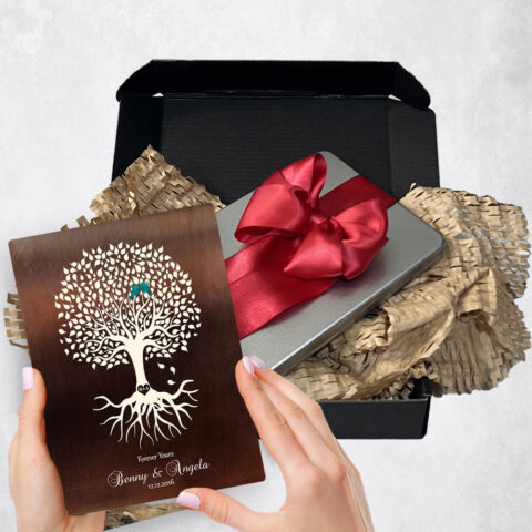 engagement Gift Delivery for couple, husband or wife Rooted Tree Bronze  Plaque TOY-1426