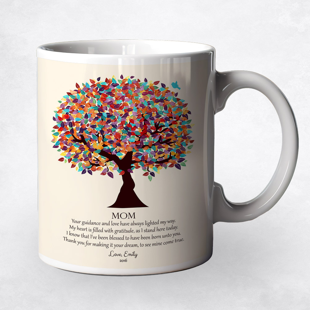 Closeup image of Colorful Spring Tree  Mother's Day Coffee Mug M-1427